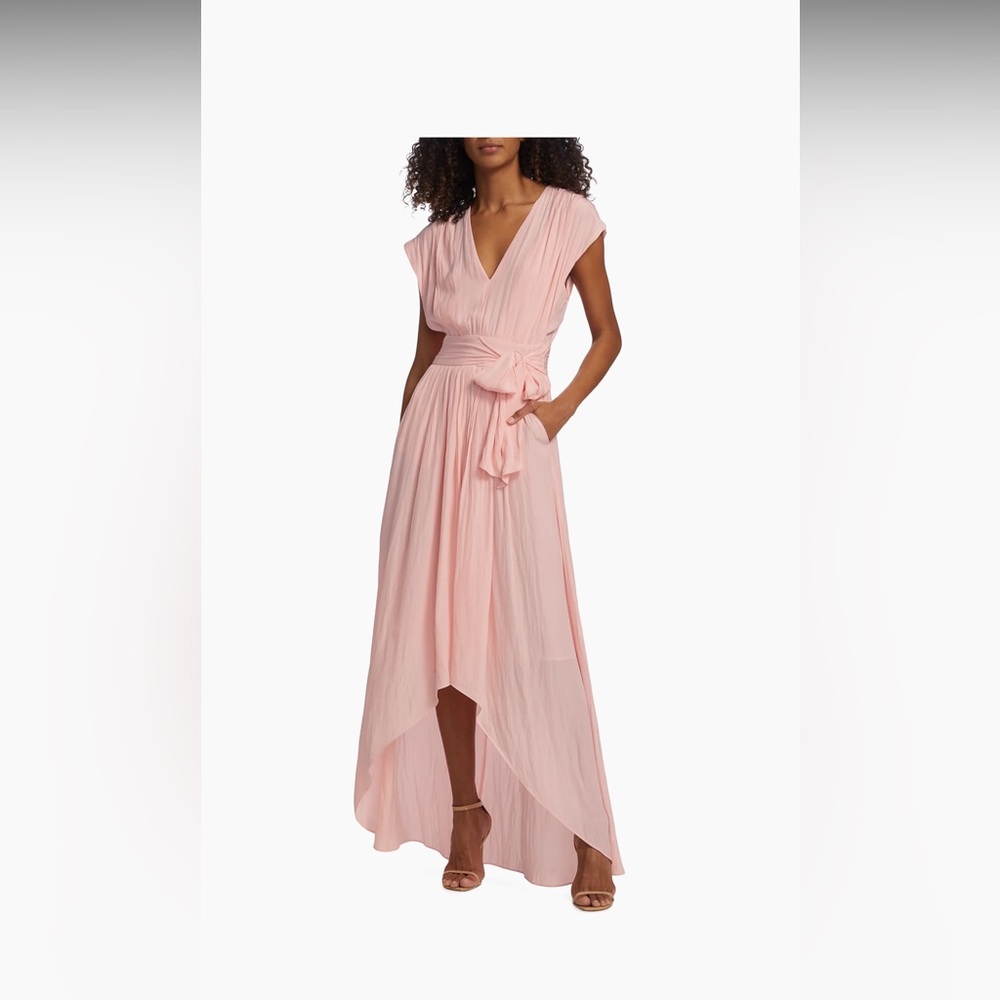 Ramy Brook Pink Asymmetrical High-Low Sundress